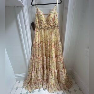 Mac Duggal size 10 yellow gown